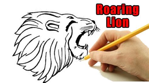 How To Draw A Lion Easy How To Draw A Lion Roaring Lion Drawing | Images and Photos finder