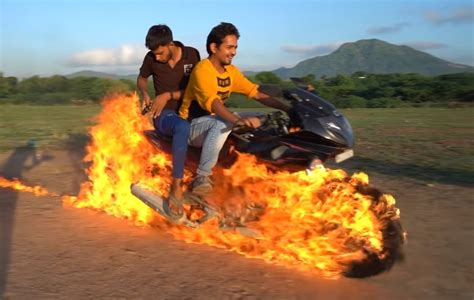 YouTuber Sets Bike On Fire To Imitate Ghost Rider, Posts Video Online