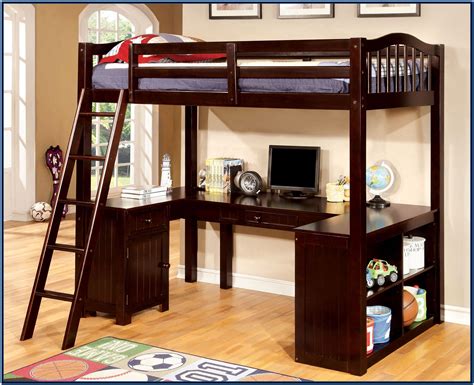 Bunk Bed With Desk And Futon - Bedroom : Home Decorating Ideas #ZV8G95ekad