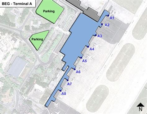 Belgrade Nicola Tesla Airport BEG Terminal A Map