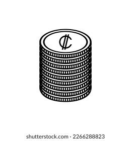 Costa Rica Currency Symbol Costa Rican Stock Vector (Royalty Free ...