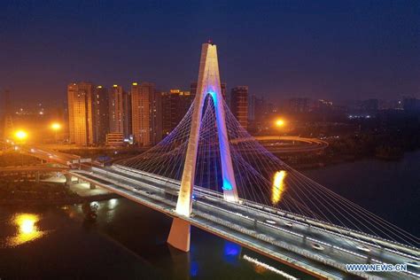 Night view of bridges in Taiyuan, N China's Shanxi - Xinhua | English.news.cn