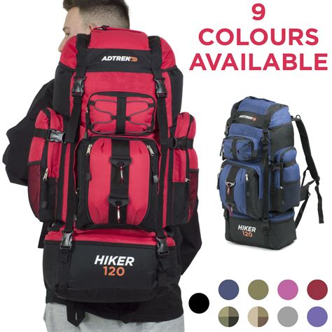 Adtrek 120L Hiker Backpack Extra Large Hiking/Camping Luggage Rucksack | eBay