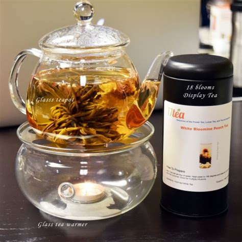 Blooming Tea Gift Set with Glass Teapot & Warmer