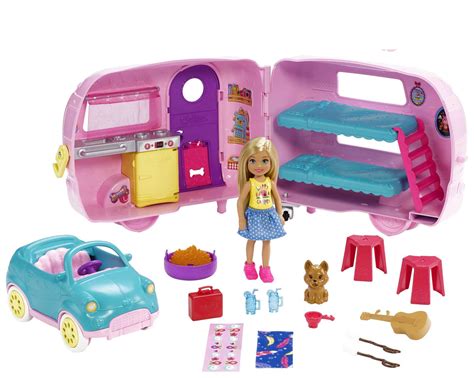 Buy Barbie Toys, Camper Playset with Chelsea Doll and Accessories Including Puppy, Car, Camper ...