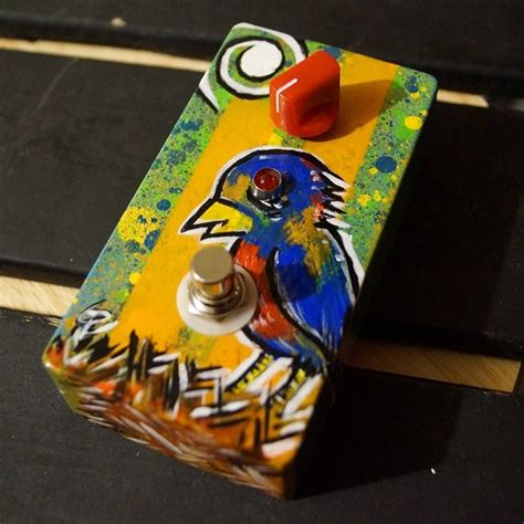 Hand-painted custom reverb guitar pedal – Paul Watson