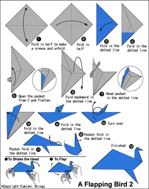 How To make A Flapping Bird Origami | Origami Tutorial