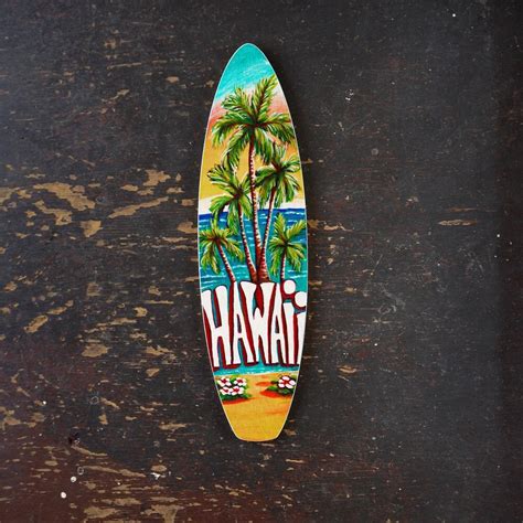 Hawaii Palms Surfboard beach tropical surf art hawaii