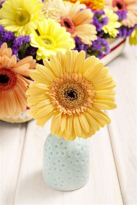 Floral Arrangement with Gerbera Flowers Stock Image - Image of nature, fresh: 166723517