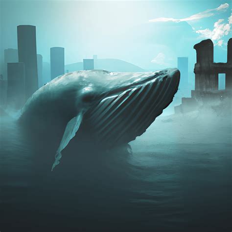 Blue Whale Swimming Underwater · Creative Fabrica