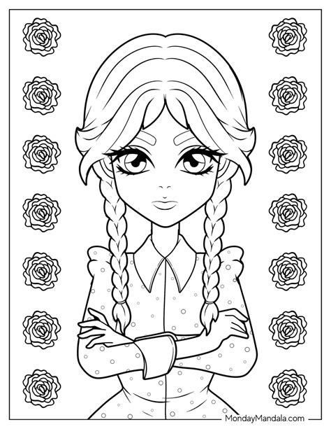 20 Wednesday Coloring Pages (Free PDF Printables)