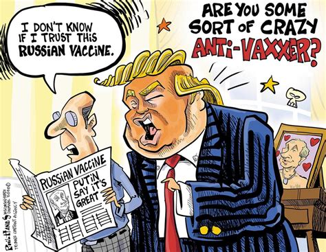 President Donald Trump, Coronavirus and Joe Biden. The Week in Cartoons for Aug. 10-14