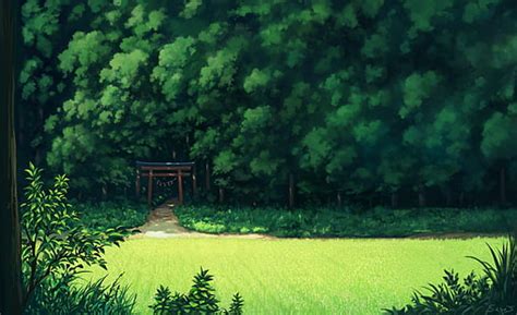 Anime Grass Background