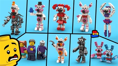 FNAF LEGO: Building Sister Location Minifigures - YouTube