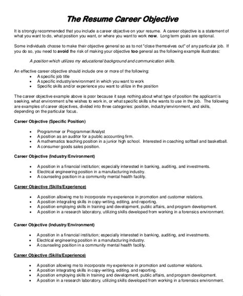 Career Objective Part Of Resume Resume Example Galler - vrogue.co