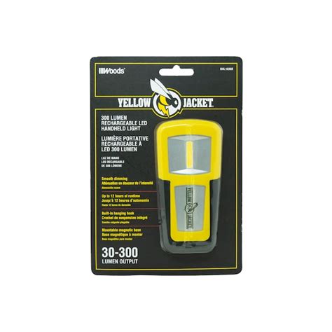 Yellow Jacket 300-Lumen LED Battery-operated Rechargeable Handheld Work ...