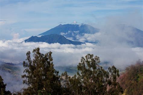 Semeru Peak at the Sunrise, Java, Indonesia Stock Photo - Image of ...