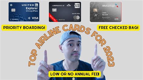 Check out these cheap Airline credit cards for 2023! Low or No Annual Fees! - YouTube