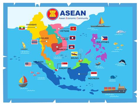 Asean Countries Map Hd Maps Of Asia Flags Maps Economy Geography Images