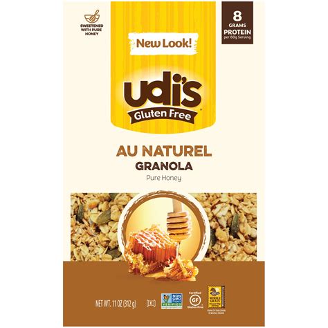 Udi's Gluten Free Au Naturel Granola Sweetened With Pure Honey, 11 oz. - Walmart.com - Walmart.com