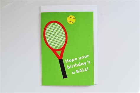 Tennis Birthday Card Funny Sports Pun Birthday Card - Etsy UK