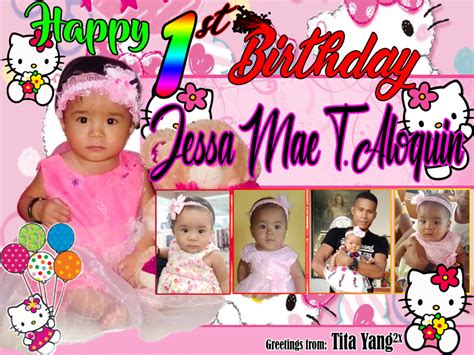 Happy 1st Birthday Tarpaulin Design