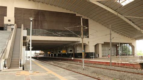 Gandhinagar Railway Station new look light show photos redeveloped facilities Gujarat Indian ...