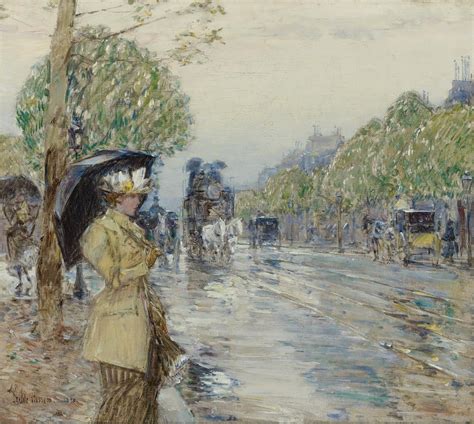Childe Hassam - Rainy Day on the Avenue [1893] | [Sotheby’s,… | Flickr