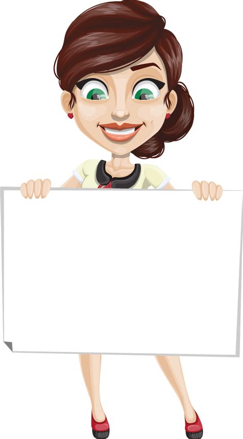 Vector Female Office Worker - Vector Characters