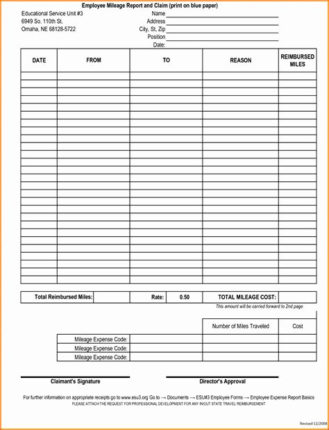 8 Travel Expense Report with Mileage Log - Excel Templates - Excel Templates