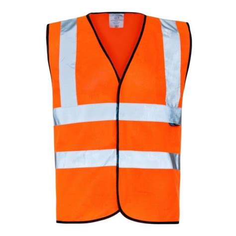 High-Visibility Safety Vest Orange EN ISO 20471 Class 2