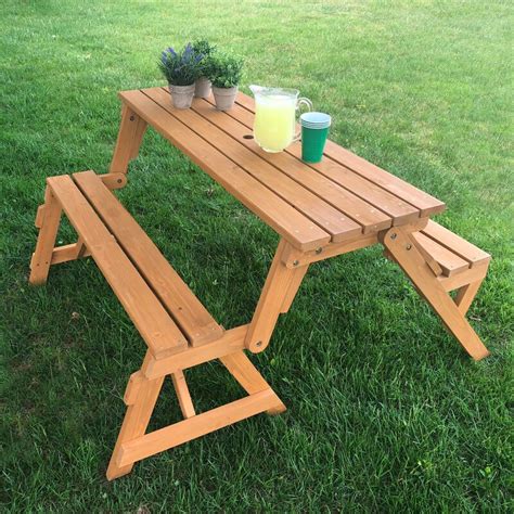 Freeport Park Broseley Folding Solid Wood Picnic Table & Reviews | Wayfair