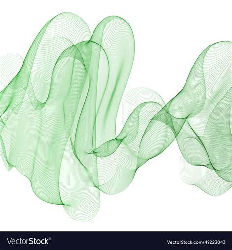 Green abstract wave sample layout decor element Vector Image