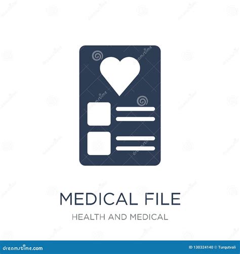 Medical File Icon. Trendy Flat Vector Medical File Icon on White Stock Vector - Illustration of ...