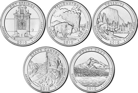 2010 P, D BU National Parks Quarters - 10 coin Set Uncirculated at ...