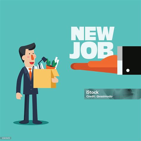 Welcome To New Job Concept Boss Offering Job To Employee Stock Illustration - Download Image Now ...