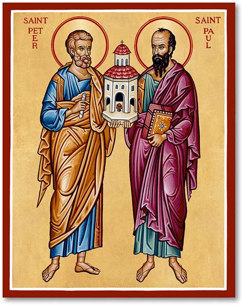 Men Saint Icons: Ss Peter and Paul Icon | Monastery Icons