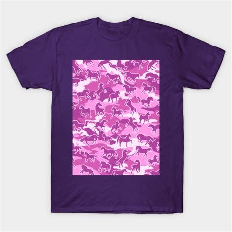 Horse Camo Pink - Horse - T-Shirt | TeePublic