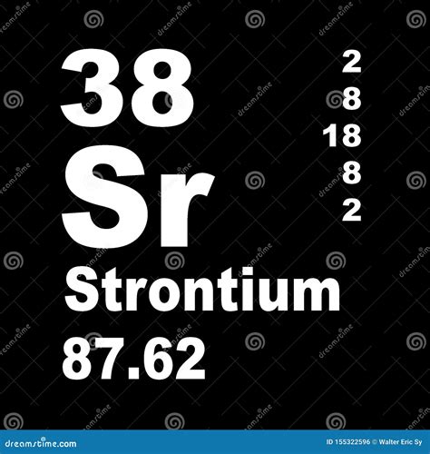 Periodic Table of Elements: Strontium Stock Illustration - Illustration ...