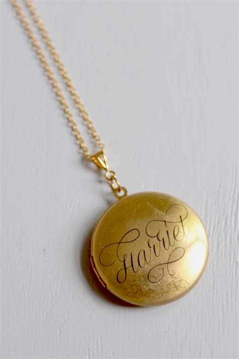 Personalised Locket name locket Gold locket by AstridandRose