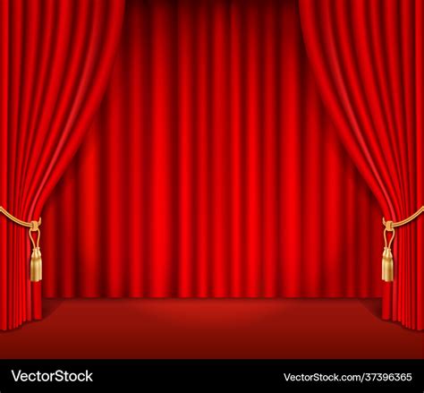 Red theatrical curtain background Royalty Free Vector Image