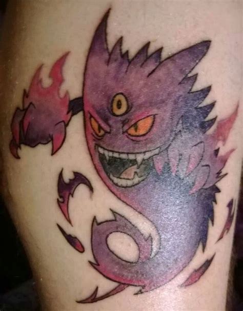 Gengar tattoo, Tattoos, Pokemon tattoo