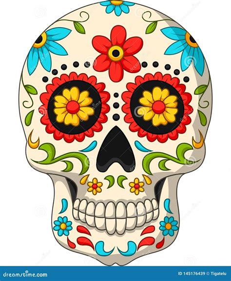 Day of the Dead Skulls stock vector. Illustration of heavy - 145176439