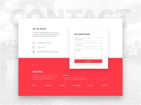 Contact Section | Web design, Web design tips, Web design inspiration