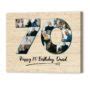 Personalized 70th Birthday Gifts For Dad For Men, 70th Birthday Photo Collage Canvas, 70th ...