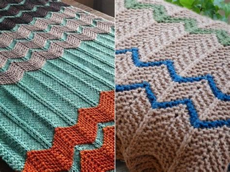 Chevron Afghans - Free Knitting Patterns