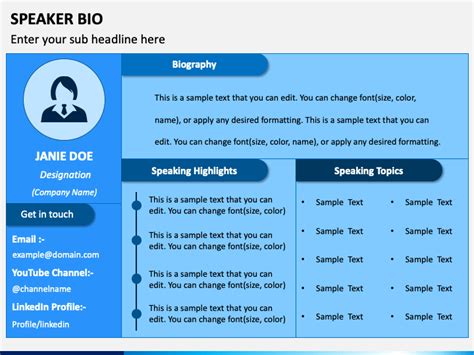 Speaker Bio PowerPoint and Google Slides Template | Powerpoint ...