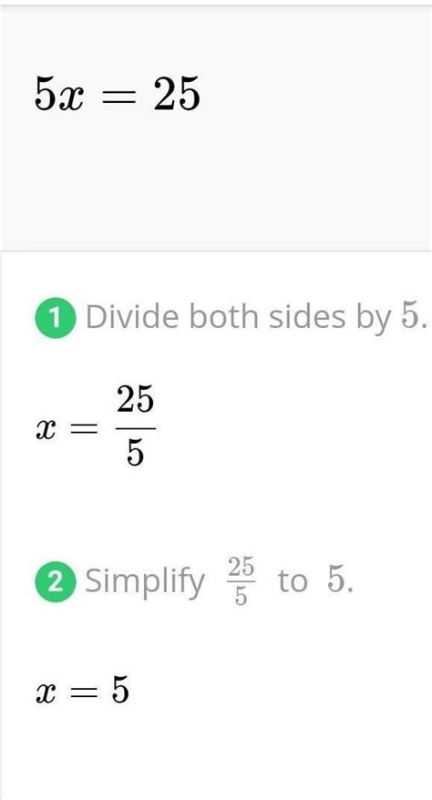 5x=25 solve this equation - Brainly.in