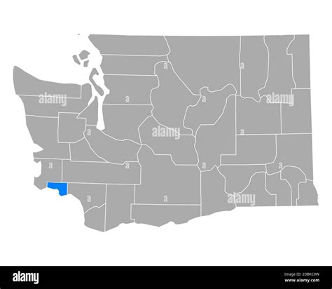 Map of Wahkiakum in Washington Stock Photo - Alamy