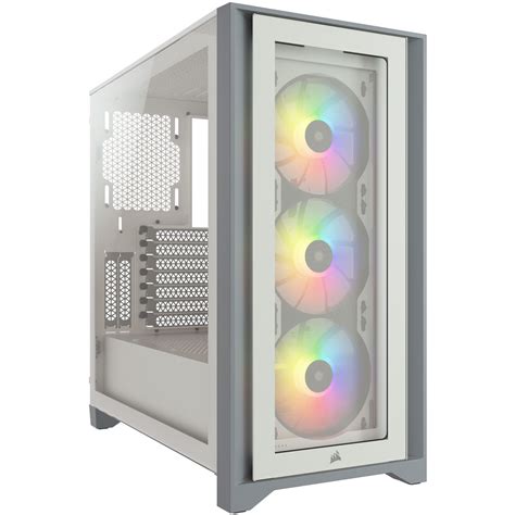 Buy Corsair iCUE 4000X RGB Tempered Glass Mid Tower Case White [CC ...